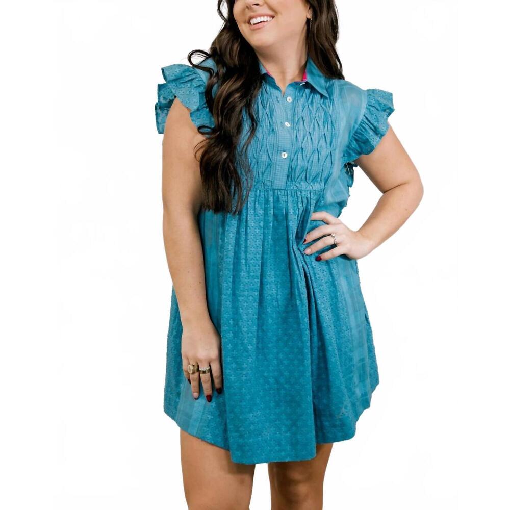 NEW LAYERZ CLOTHING skyler dress in blue
